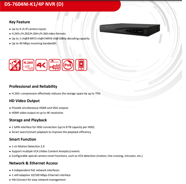 Hikvision Ds Ni K P Hilook Nvr Mh C P Differences Ip