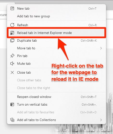 Internet Explorer Mode on Microsoft Edge – Hanwha Vision Europe