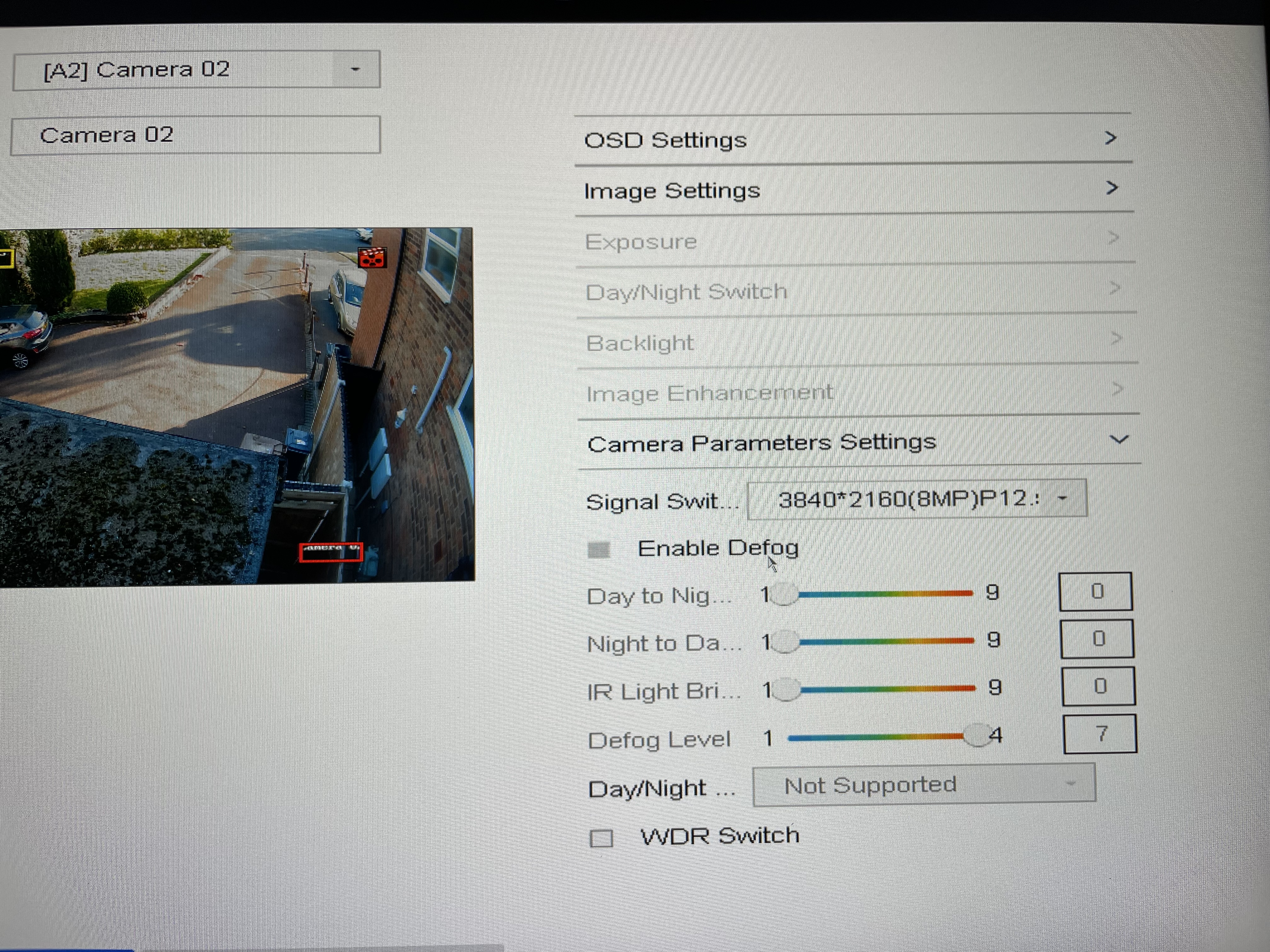 hikvision colorvu led settings